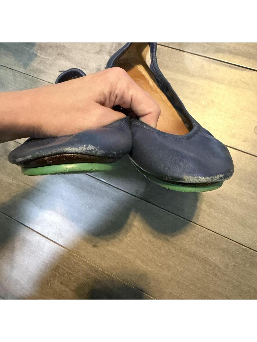 Tieks Navy Blue Leather Ballerina Flats Size 9 - Picture 5 of 6